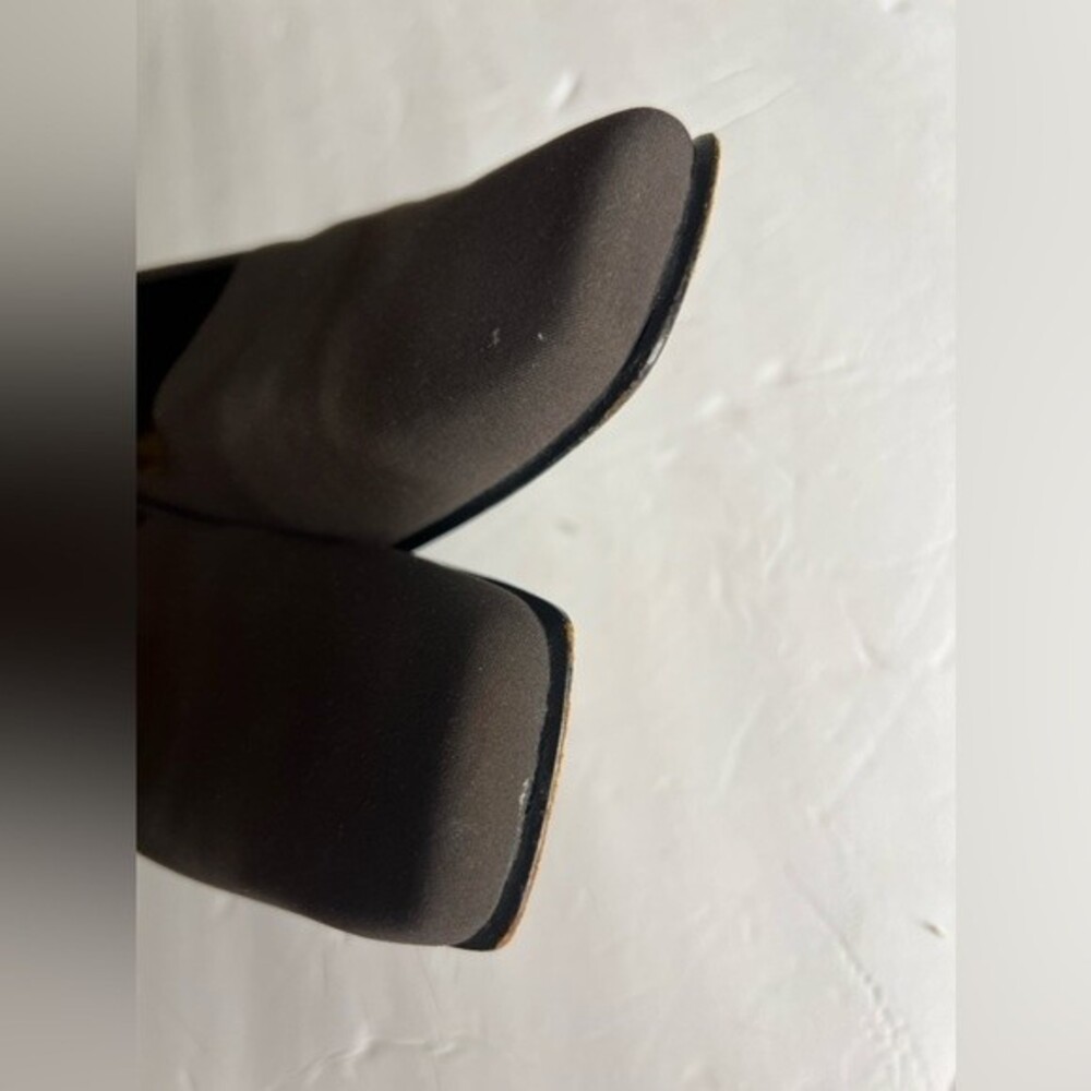 Stuart Weitzman Brown Block Heel Square Toe Pump … - image 8